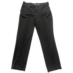 Lee Dress Pants Womens 14 M Black Regular Fit Straight Leg Mid Rise Office Wear